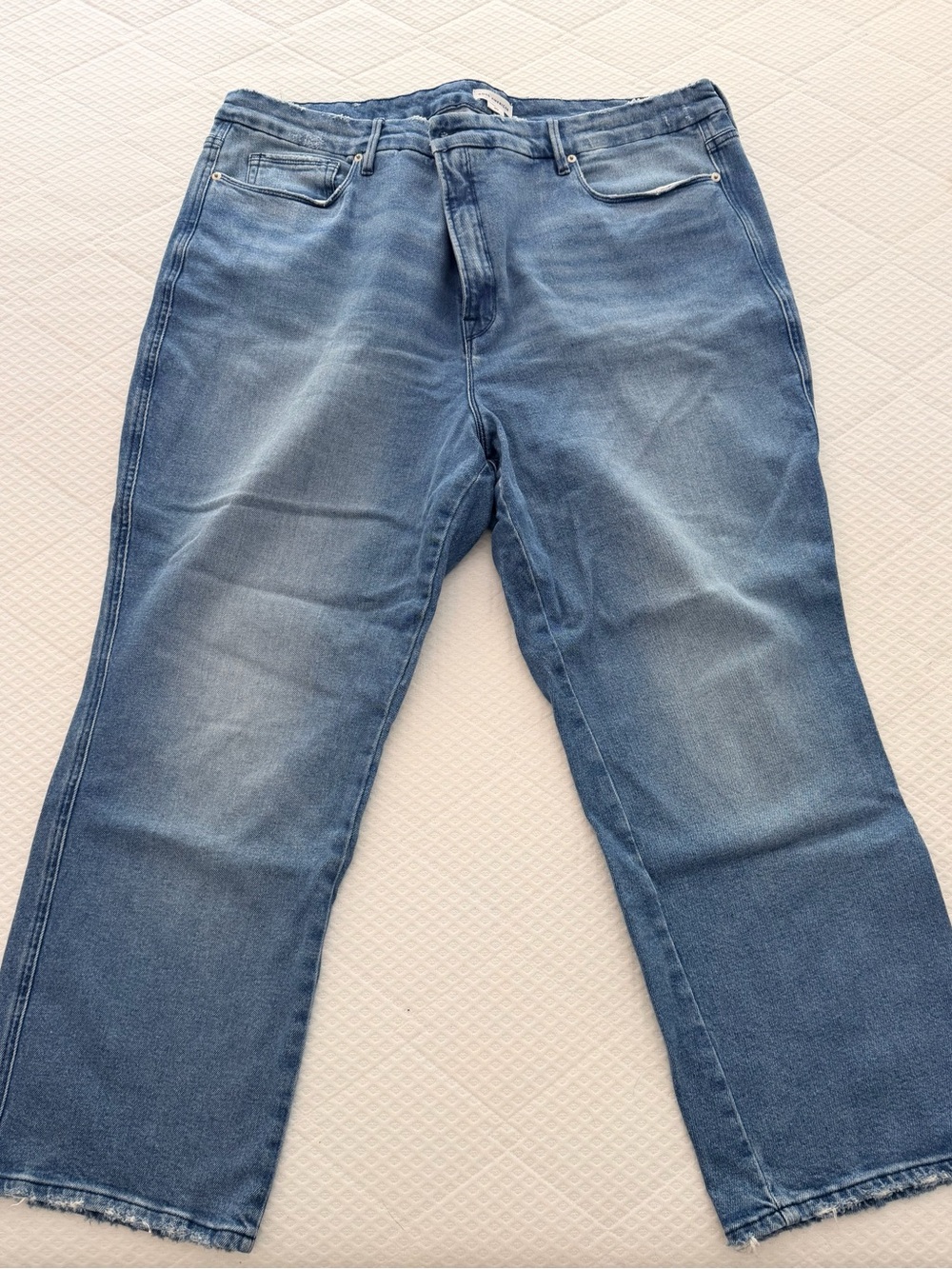 Good American Light Blue Straight-Leg Jeans